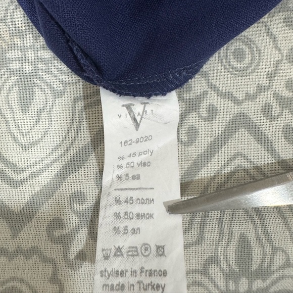 VIPART women’s blouse navy blue size 38 - Picture 6 of 9